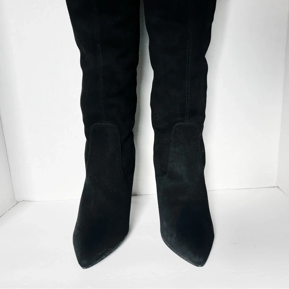NINA WOMEN'S DECORATED SYNTHETIC SUEDE ROCKLIN OVER THE KNEE BOOTS